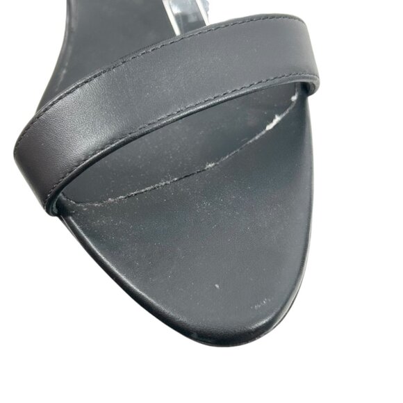 NWOB Giuseppe Zanotti Chain-Link Ring Ankle Strap Black Heeled Sandals - Picture 10 of 11